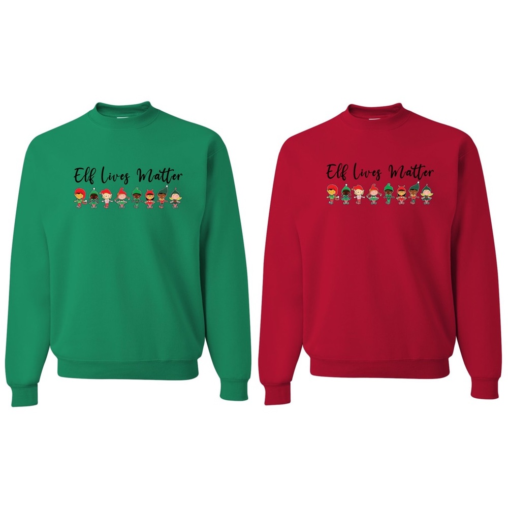 Elf Lives Matter Sweatshirt Ugly Christmas Sweater